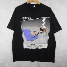 画像1: 90's USA製 "AFTER FOURTEEN YEARS OF MARRIAGE,..." シュールイラストプリントTシャツ XL (1)