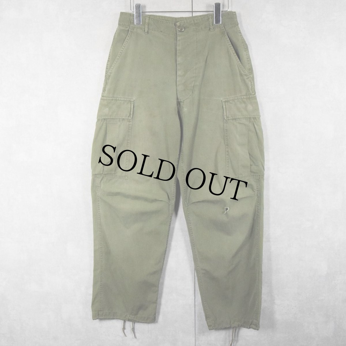 画像1: 60's U.S.ARMY コットンポプリン ジャングルファティーグパンツ 2nd REGULAR SMALL (1)