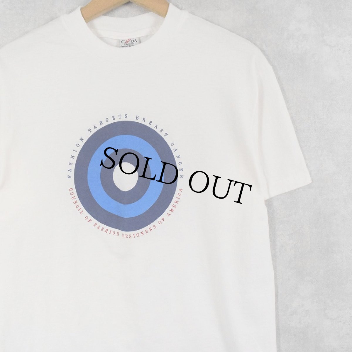 画像1: 90's Council of Fashion Designers of America USA製 ファッション業界団体プリントTシャツ M (1)