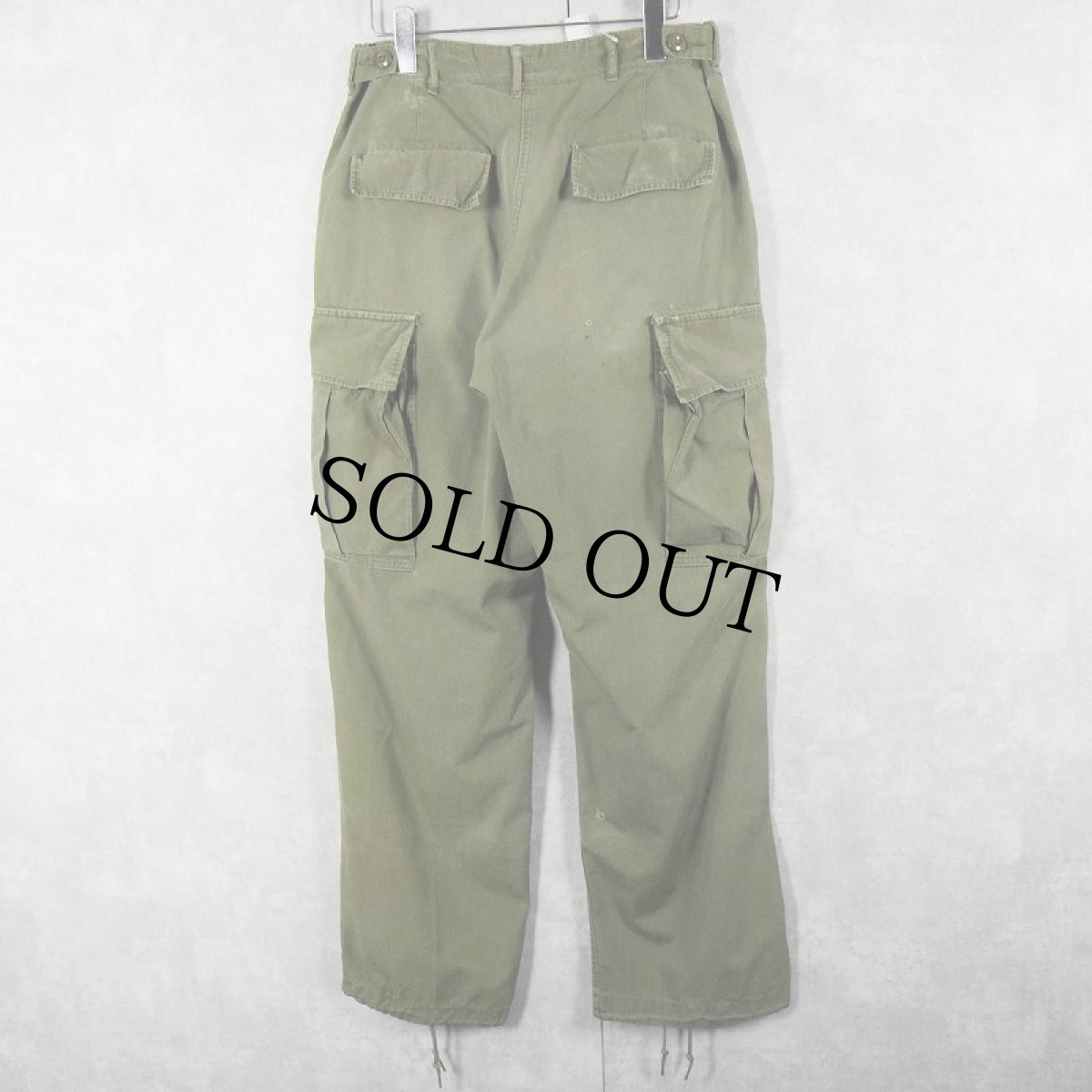 画像2: 60's U.S.ARMY コットンポプリン ジャングルファティーグパンツ 2nd REGULAR SMALL (2)