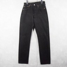画像1: 2000's Levi's 501 USA製 "サルファブラック" ブラックデニムパンツ W27 (1)