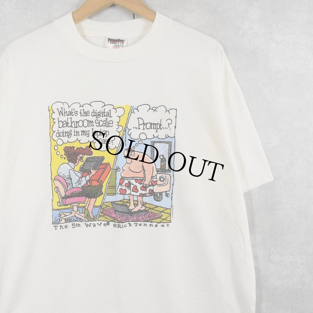 画像1: 90's Rich Tennant "The 5th Wave" シュールイラストプリントTシャツ XL (1)
