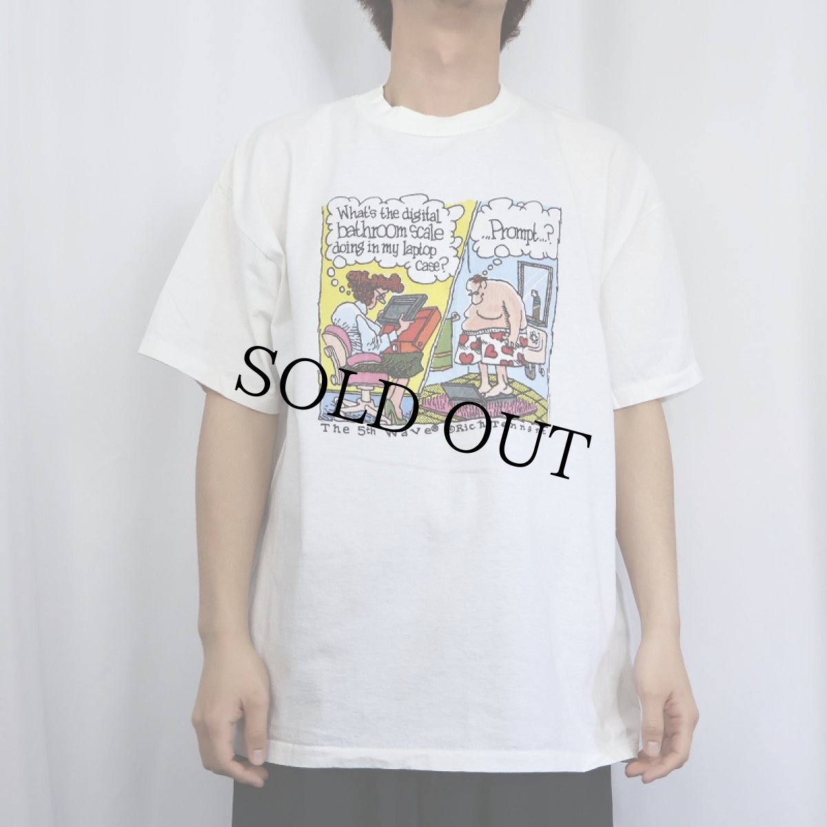 画像2: 90's Rich Tennant "The 5th Wave" シュールイラストプリントTシャツ XL (2)