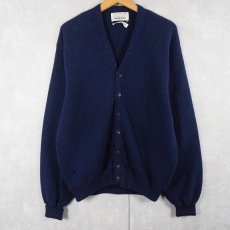 画像1: 60〜70's ROBERT BRUCE×Anorld Palmer USA製 アルパカ×ウール ニットカーディガン NAVY XL (1)