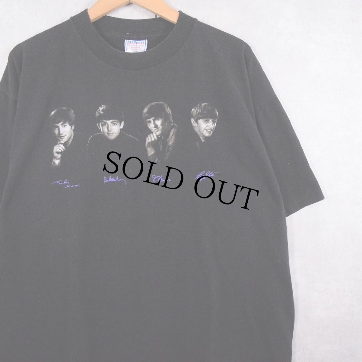 画像1: 90's THE BEATLES ロックバンドTシャツ BLACK XL  (1)