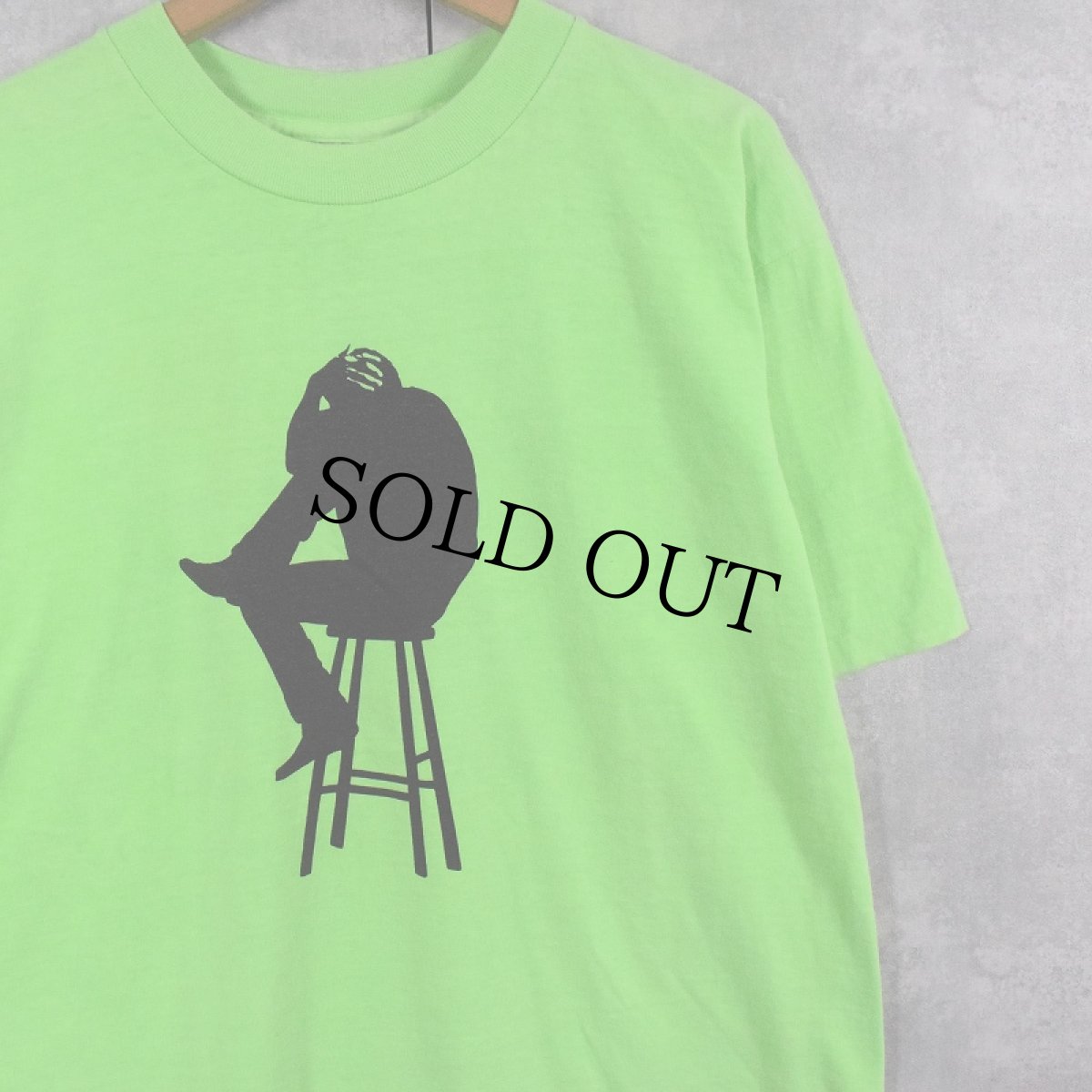 画像1: 90's Hugh Harris USA製 "Words For Our Years" 後染め ギタリストアルバムプリントTシャツ XL (1)