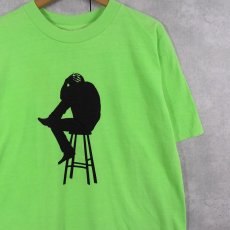 画像1: 90's Hugh Harris USA製 "Words For Our Years" 後染め ギタリストアルバムプリントTシャツ XL (1)
