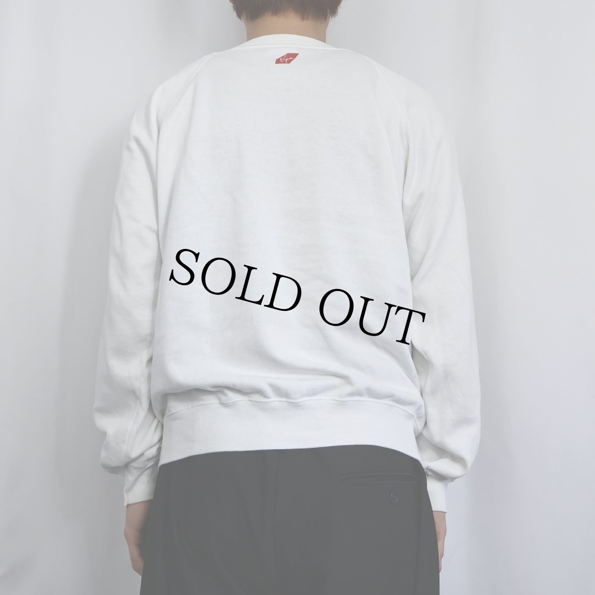 画像3: 80's Virgin Records USA製 ロゴプリントラグランスウェット L (3)