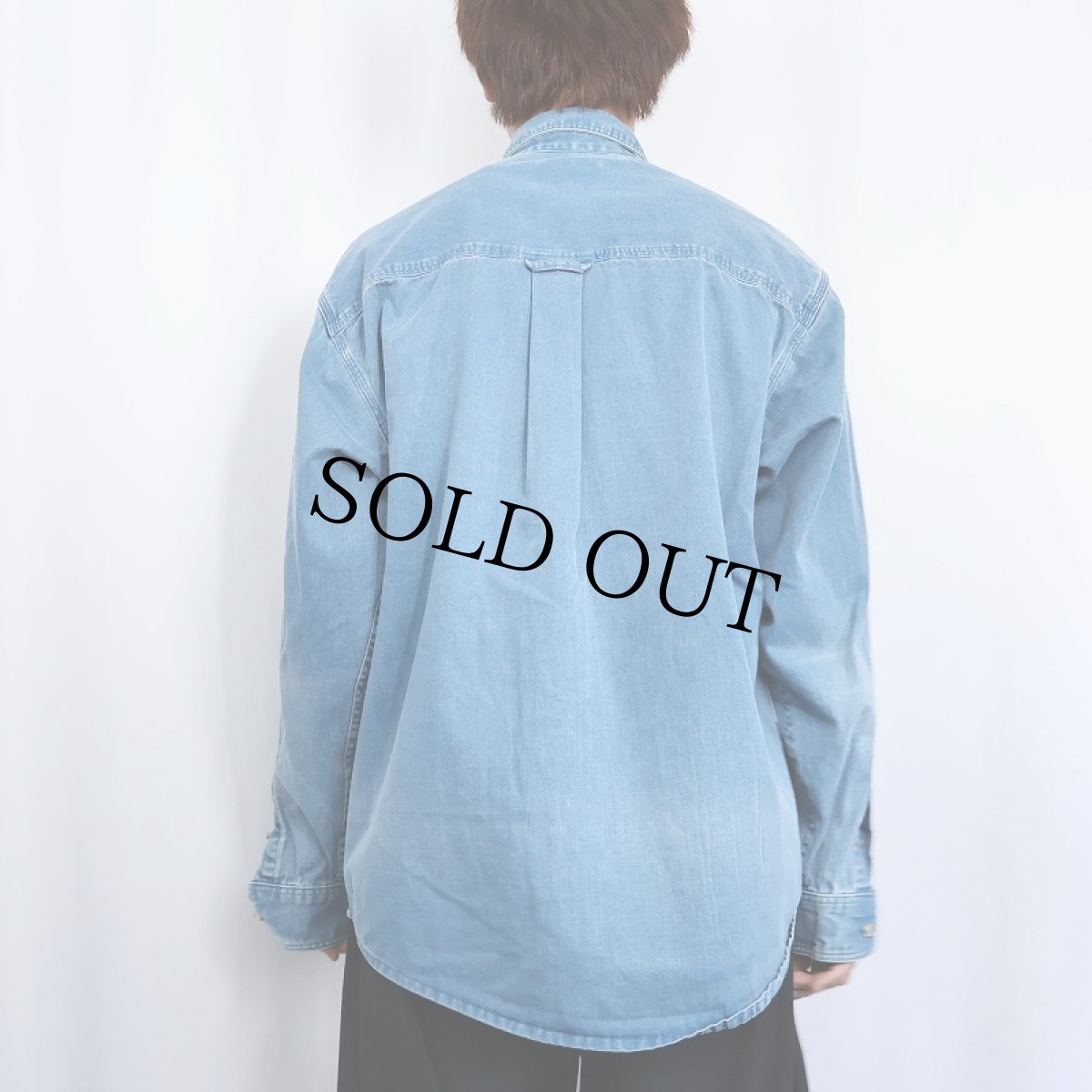 画像3: 80〜90's Eddie Bauer USA製 デニムシャツ L (3)