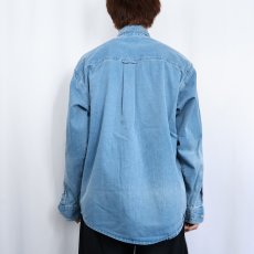 画像3: 80〜90's Eddie Bauer USA製 デニムシャツ L (3)