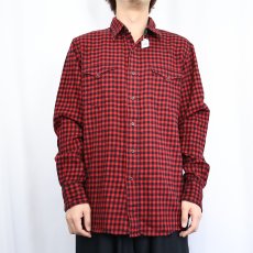 画像2: POLO Ralph Lauren "CLASSIC WESTERN" チェック柄 ヘビーネルウエスタンシャツ M (2)