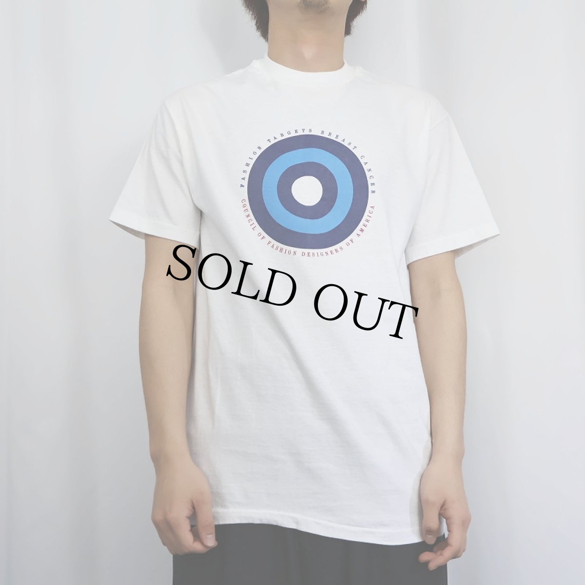 画像2: 90's Council of Fashion Designers of America USA製 ファッション業界団体プリントTシャツ M (2)