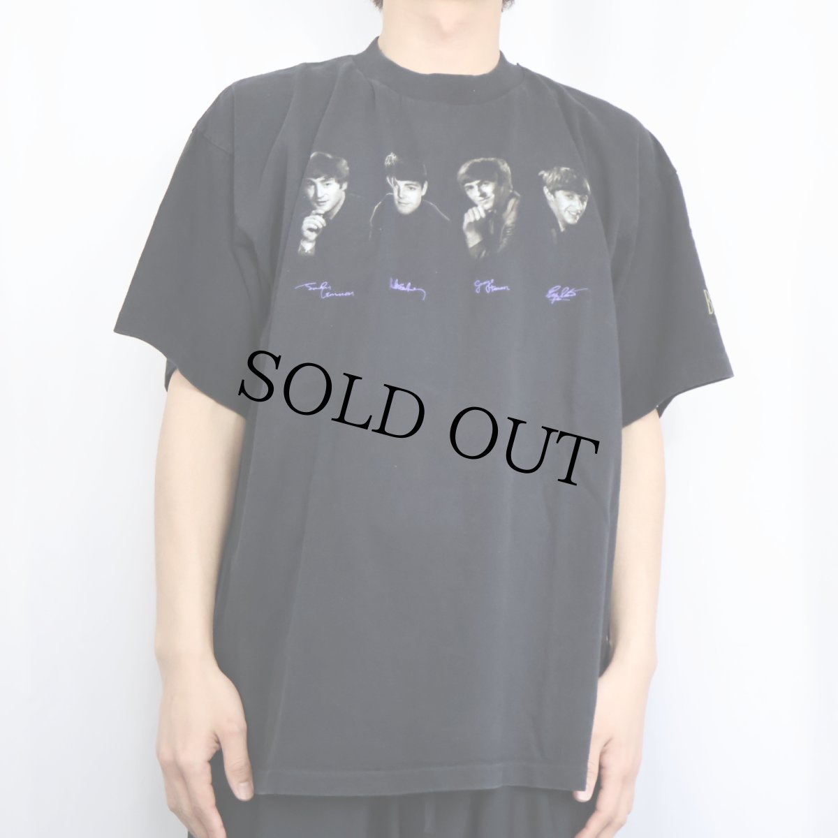 画像2: 90's THE BEATLES ロックバンドTシャツ BLACK XL (2)