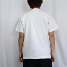 画像3: 90's USA製 "Safe Sex" シュールイラスト 発泡プリントTシャツ L (3)