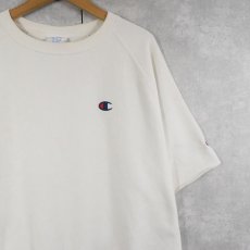 画像1: 2000's Champion REVERSE WEAVE 半袖ラグランスウェット XL (1)