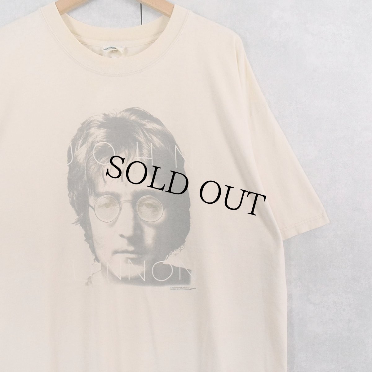画像1: 90's JOHN LENNON USA製 ミュージシャンプリントTシャツ XL (1)