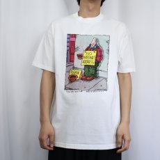 画像2: 90's Rich Tennant "NO INTERNET ADDRESS" シュールイラストプリントTシャツ L (2)