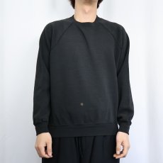 画像2: 90's Lee USA製 無地ラグランスウェット BLACK XL (2)