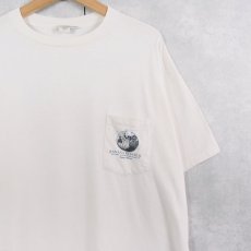 画像2: 90's BANANA REPUBLIC USA製 プリント ポケットTシャツ L (2)