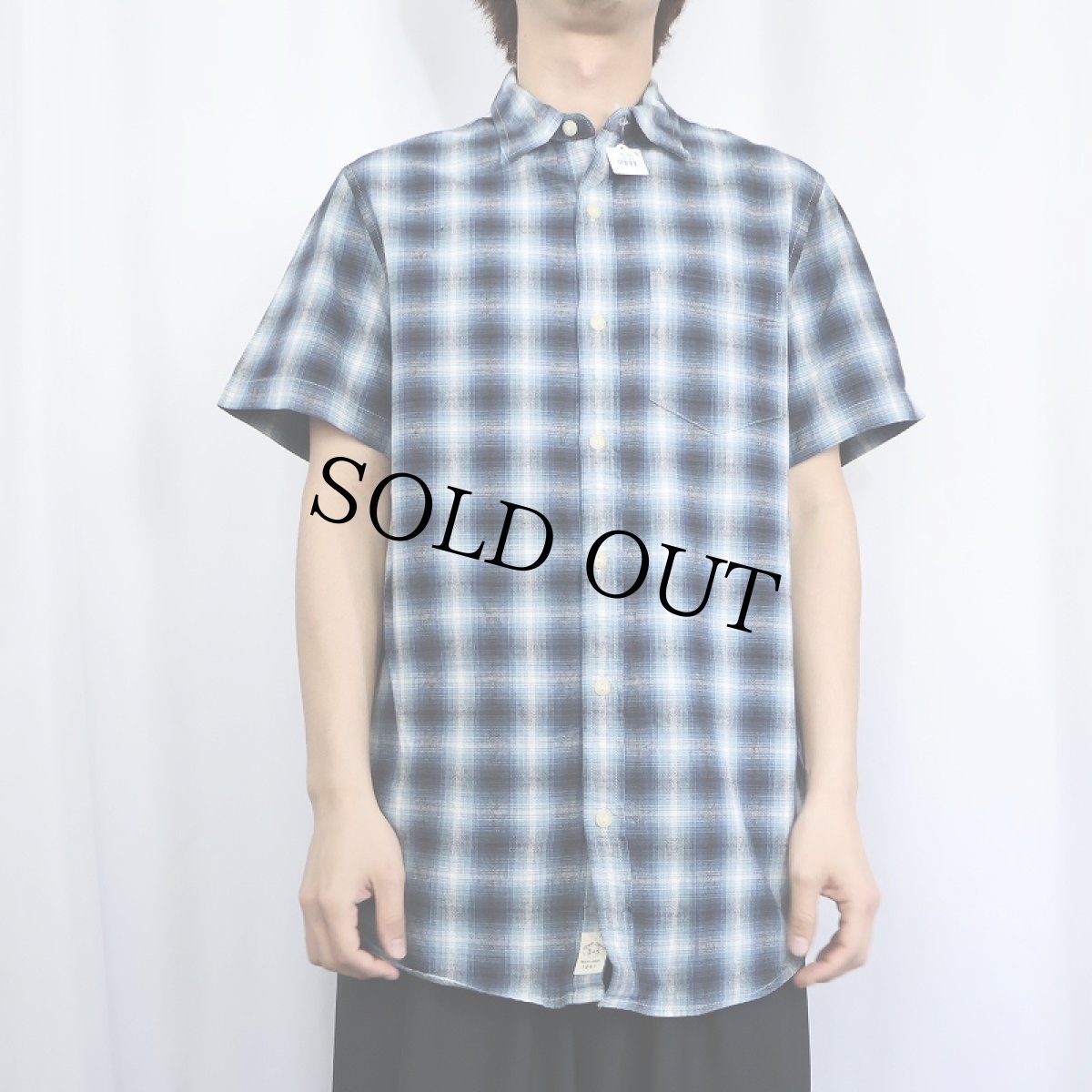 画像2: Ralph Lauren DENIM&SUPPLY オンブレーチェック柄 コットンシャツ M (2)