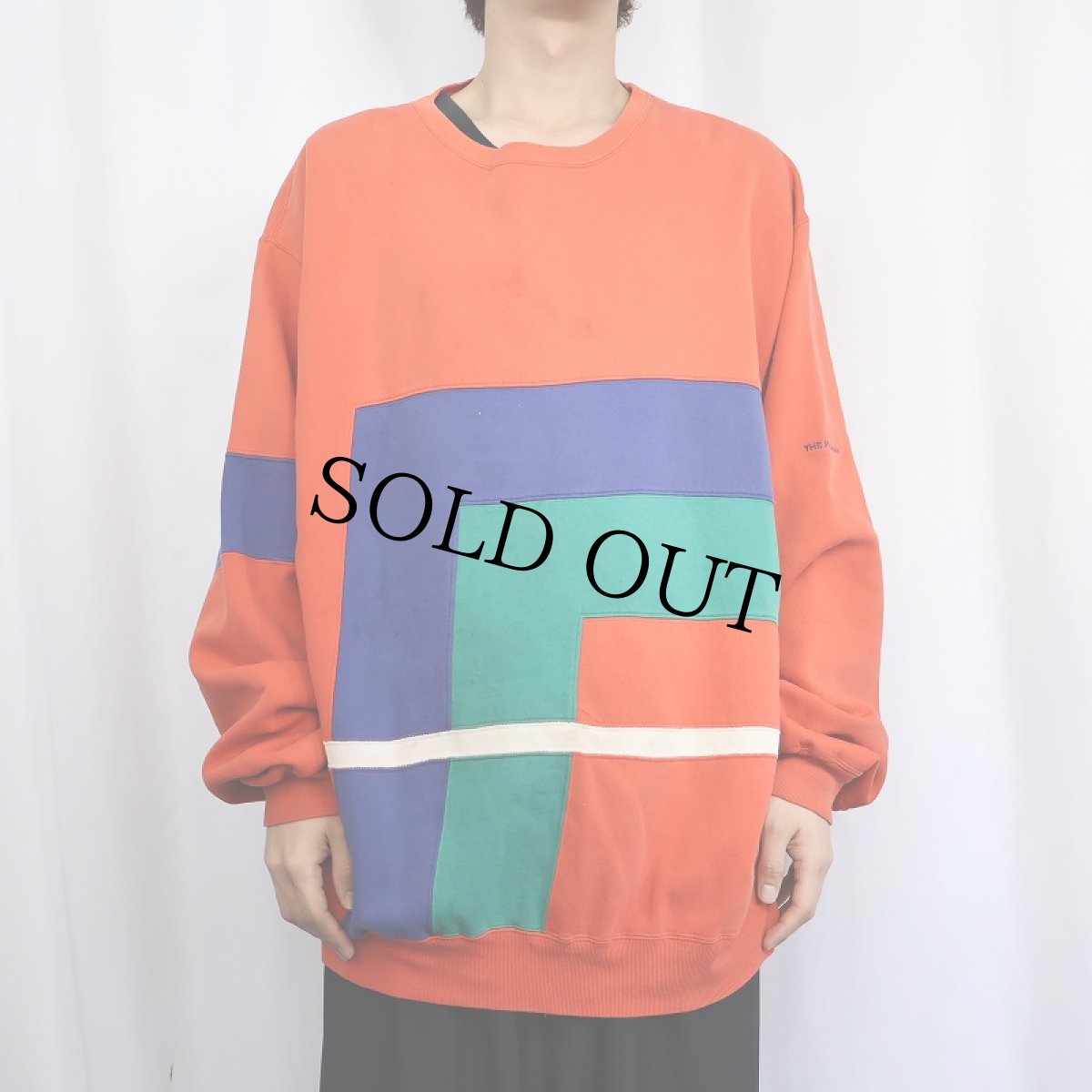 画像2: POLO Ralph Lauren 切り替えデザイン スウェット XL (2)