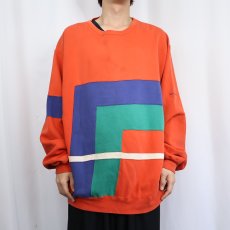 画像2: POLO Ralph Lauren 切り替えデザイン スウェット XL (2)