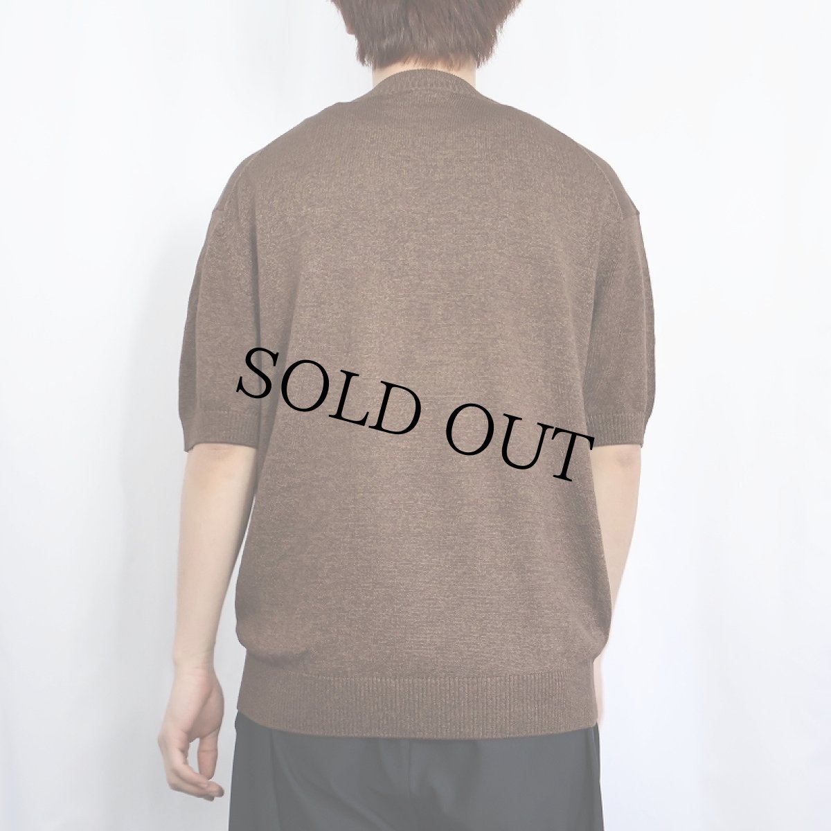 画像3: TULLIANO 切り替えデザイン レーヨン×コットンニットセーター M (3)