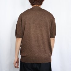 画像3: TULLIANO 切り替えデザイン レーヨン×コットンニットセーター M (3)