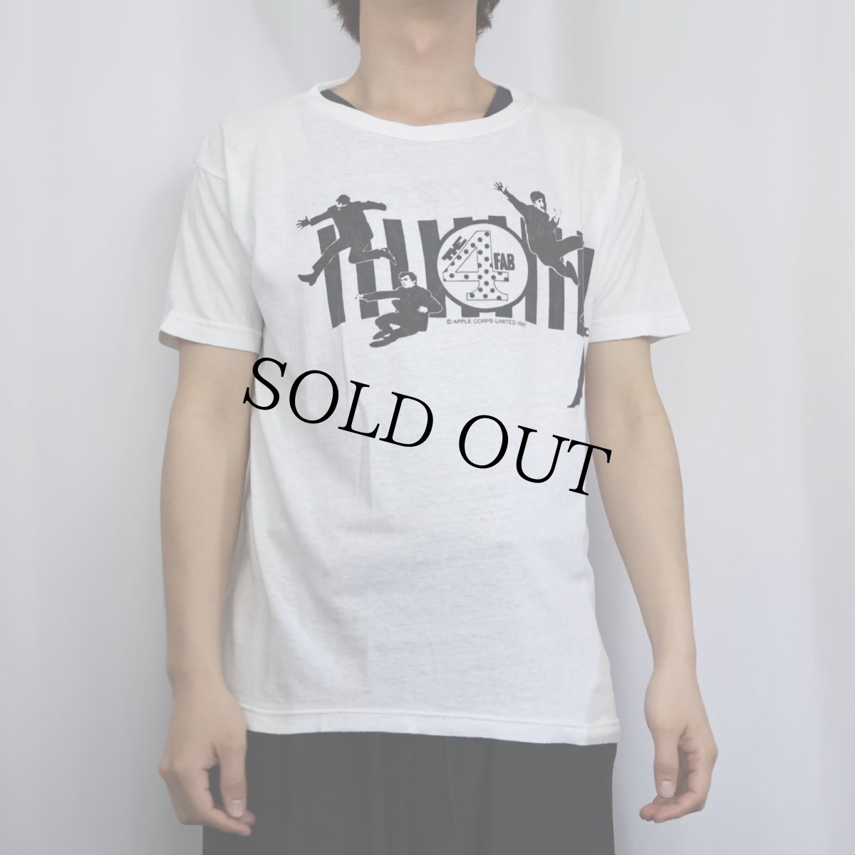 画像2: 90's The Fab Four USA製 "THE BEATLES" トリビュートバンドTシャツ L (2)