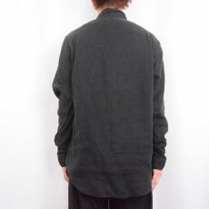 画像3: POLO Ralph Lauren リネンプルオーバーシャツ BLACK L (3)