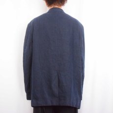 画像3: POLO Ralph Lauren リネンテーラードジャケット NAVY XXL (3)