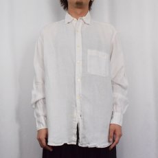 画像2: BANANA REPUBLIC アイリッシュリネンシャツ M (2)