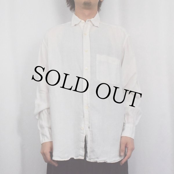 バナナリパブリック　ブラックアイリッシュリネンシャツ バナナリパブリック ブラックアイリッシュリネンシャツ - メルカリ