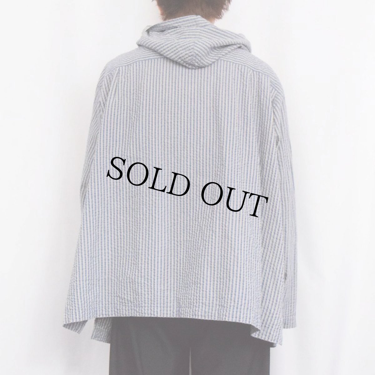 画像3: c.s.t. SPORT ストライプ柄 シアサッカージップパーカー 5XL (3)