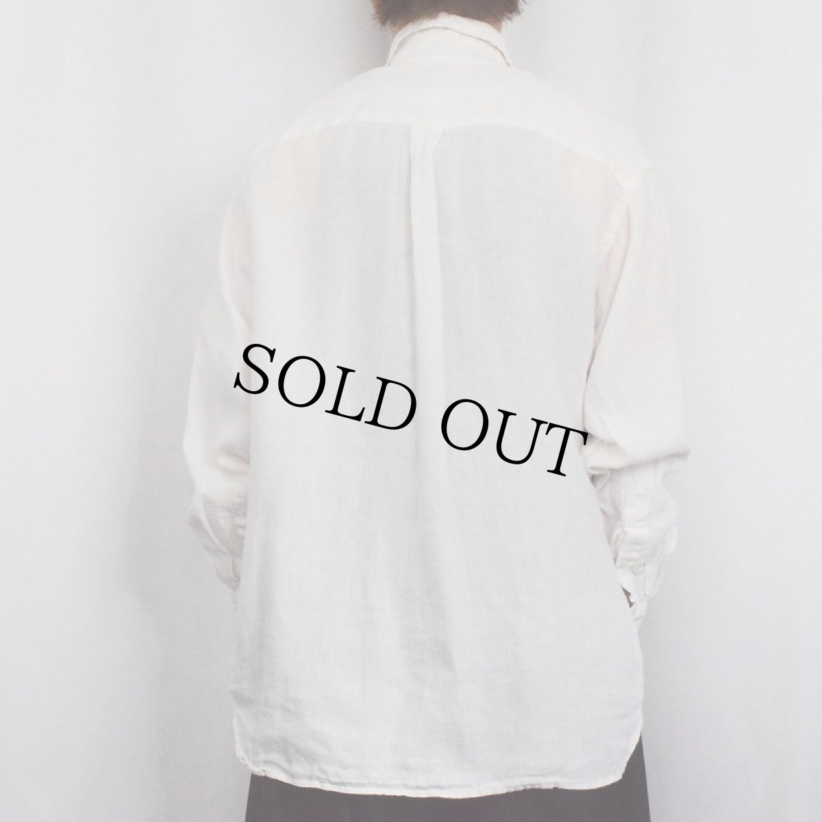 画像3: BANANA REPUBLIC アイリッシュリネンシャツ M (3)