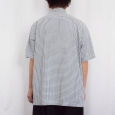 画像3: GAP チェック柄 シアサッカーボタンダウンシャツ M (3)