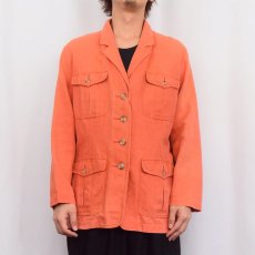 画像2: コットン×リネン サファリジャケット SIZE40 (2)