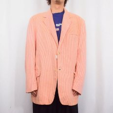 画像2: 70's SEARS The Men's Store ストライプ柄 シアサッカーテーラードジャケット SIZE46 (2)