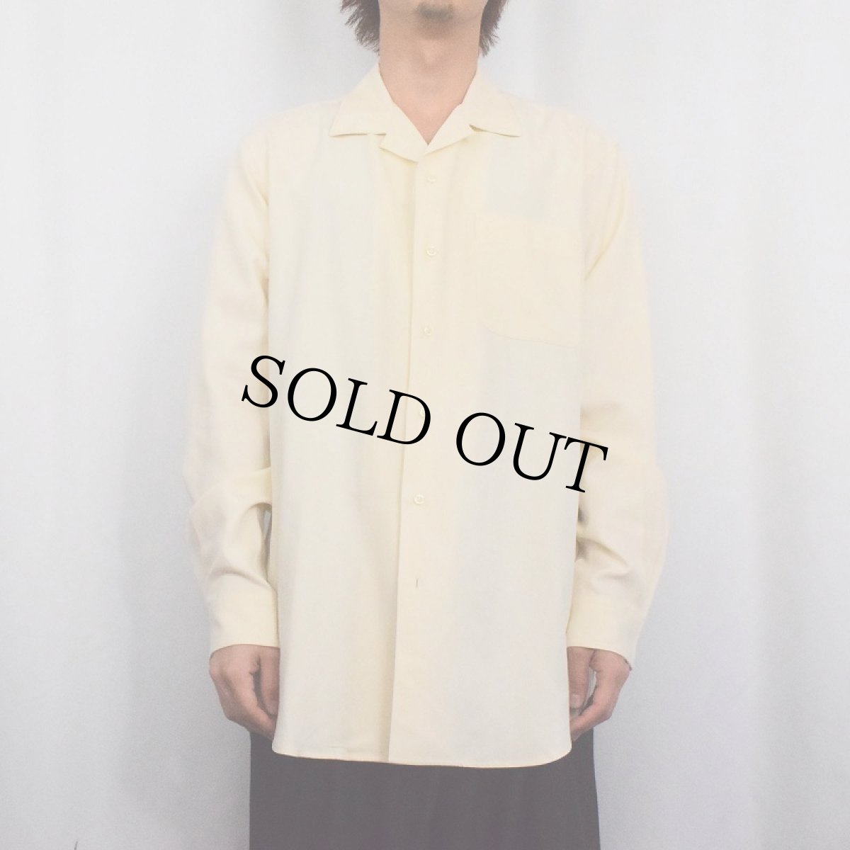 画像2: POLO Ralph Lauren "BONNARD" シルク×コットンオープンカラーシャツ M (2)