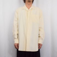 画像2: POLO Ralph Lauren "BONNARD" シルク×コットンオープンカラーシャツ M (2)