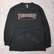 画像1: THRASHER × INDEPENDENT "TIME TO GRIND" ロゴプリントロンT BLACK L (1)