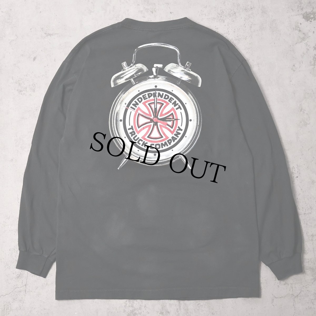 画像2: THRASHER × INDEPENDENT "TIME TO GRIND" ロゴプリントロンT BLACK L (2)