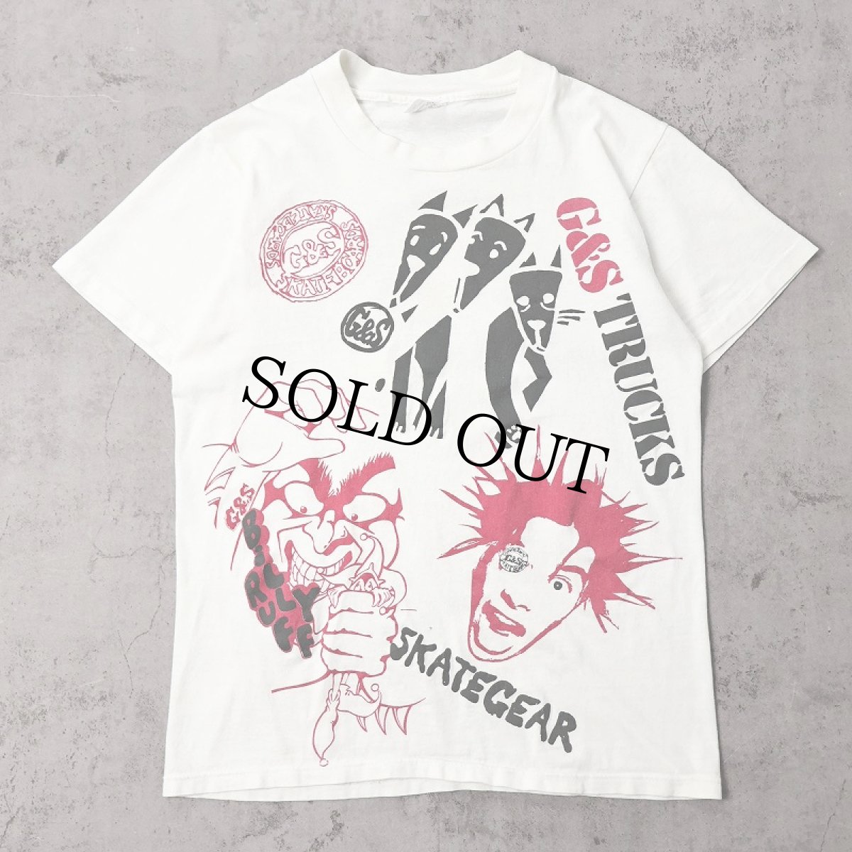 画像1: 80's G&S Skateboards USA製 "Neil Blender, Billy Ruff" プリントTシャツ S (1)
