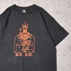 画像1: SKULL SKATES CANADA製 "BA. KU. Blood Throne" プリントTシャツ BLACK XL (1)