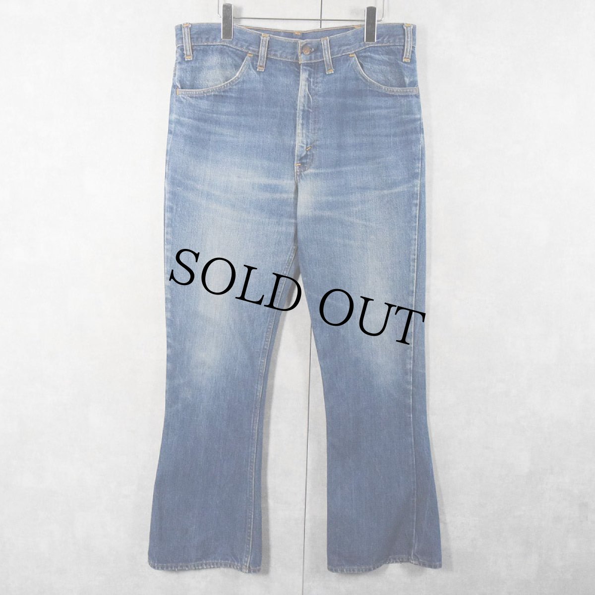 画像1: 70's Levi's 646 オレンジタブ ベルボトムデニムパンツ W35 (1)