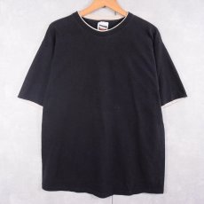 画像1: 90's TULTEX レイヤードデザイン 無地Tシャツ BLACK L (1)
