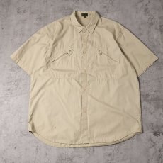 画像1: 90's STUSSY USA製 リップストップ コットンシャツ XL (1)