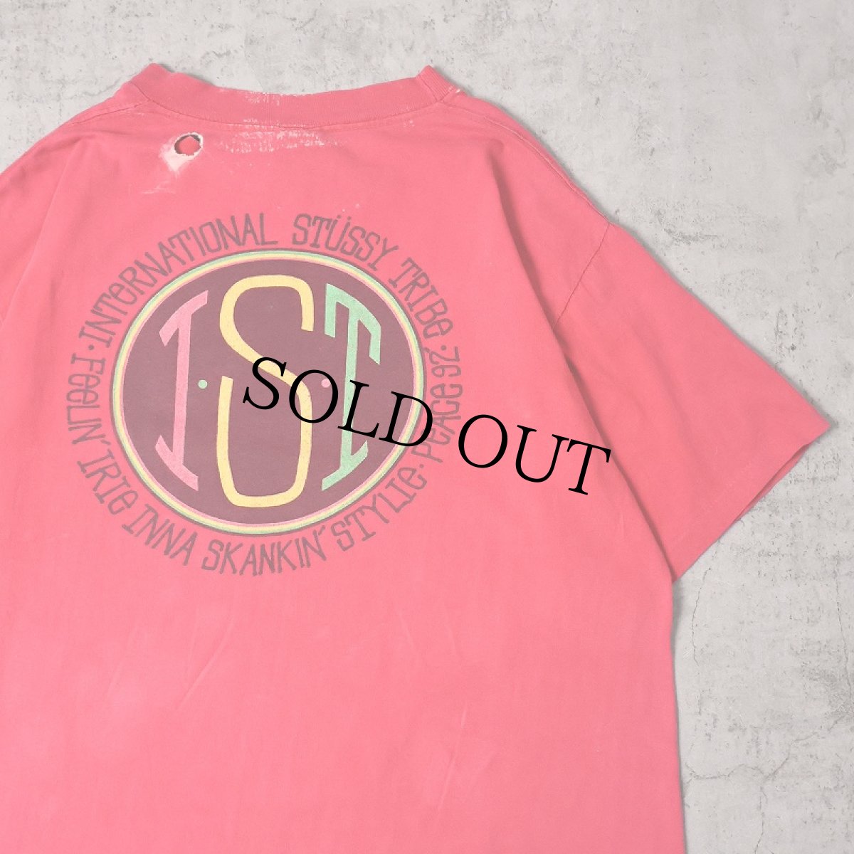 画像1: 80's STUSSY USA製 "INTERNATIONAL STUSSY TRIBE" ロゴプリントTシャツ L (1)