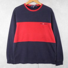 画像1: 90's POLO SPORT Ralph Lauren CANADA製 2トーン メッシュロンT M (1)