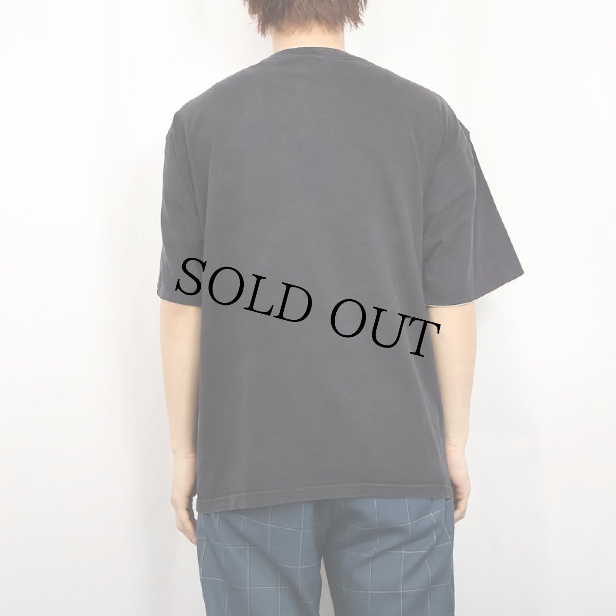 画像3: 90's TULTEX レイヤードデザイン 無地Tシャツ BLACK L (3)